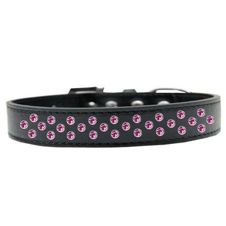 UNCONDITIONAL LOVE Sprinkles Bright Pink Crystals Dog CollarBlack Size 16 UN811469